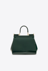 Dolce 
Gabbana Medium Sicily Top Handle Bag in Patent Leather Green BB6003 A1471-89349