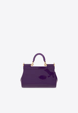 Dolce 
Gabbana Small Sicily Top Handle Bag in Patent Leather Purple BB7116 A1471-87623