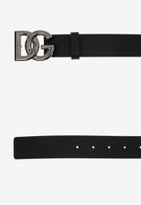 Dolce 
Gabbana Signature DG Logo Leather Belt Black BC4644 AX622-8V363