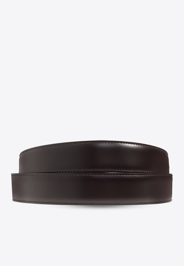 Salvatore Ferragamo Gancini Reversible Leather Belt 670326 DOUBLE ADJUS 770943-HICKORY