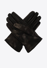 Dolce 
Gabbana Embossed DG Logo Leather Gloves Black BG0169 AQ381-80999