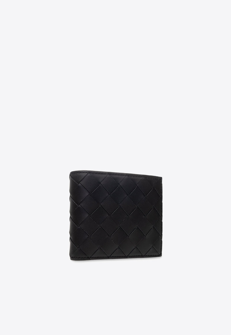 Bottega Veneta Intrecciato Leather Wallet Black 743211 VCPQ4-8803