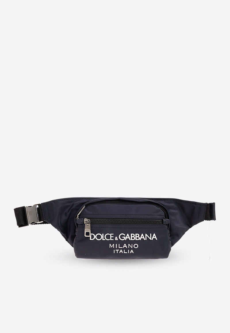 Dolce 
Gabbana Logo Nylon Belt Bag Navy BM2218 AG182-8C653