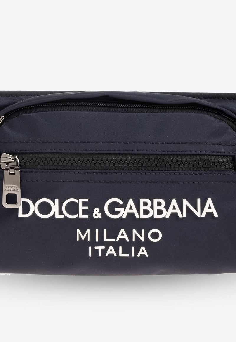 Dolce 
Gabbana Logo Nylon Belt Bag Navy BM2218 AG182-8C653