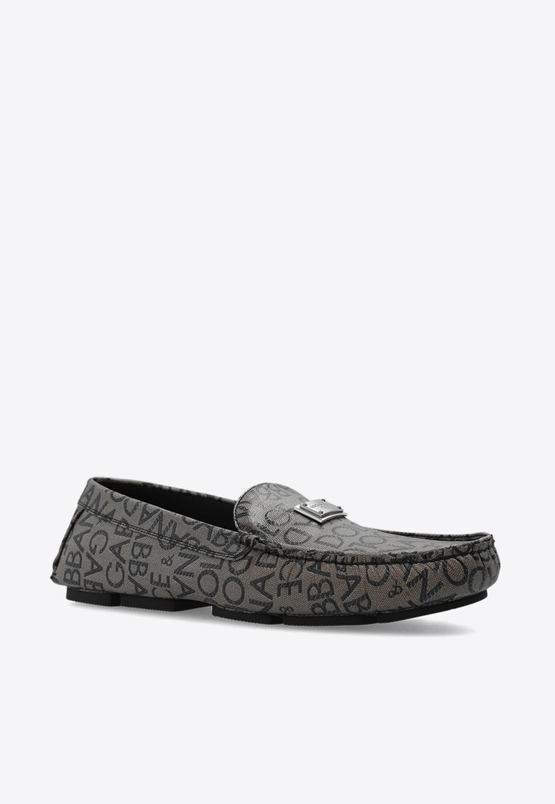 Dolce 
Gabbana Ariosto Monogram Jacquard Loafers Brown A50597 AJ699-89875