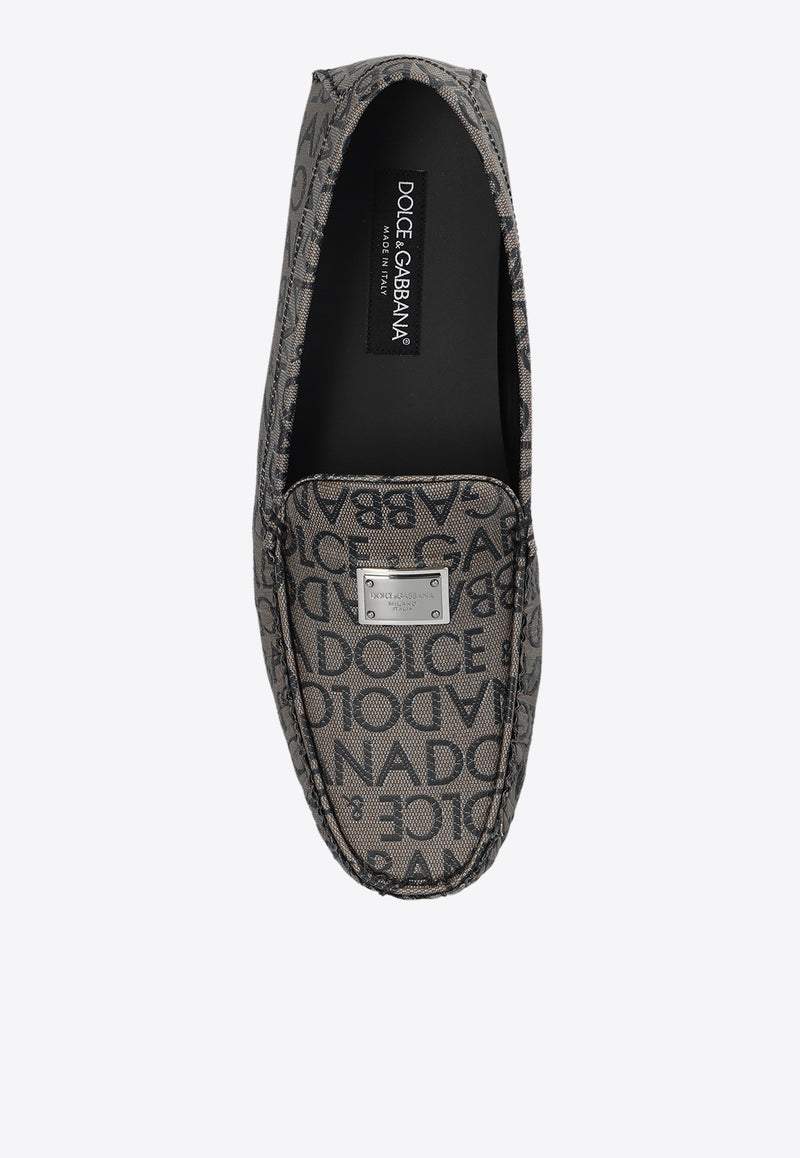 Dolce 
Gabbana Ariosto Monogram Jacquard Loafers Brown A50597 AJ699-89875