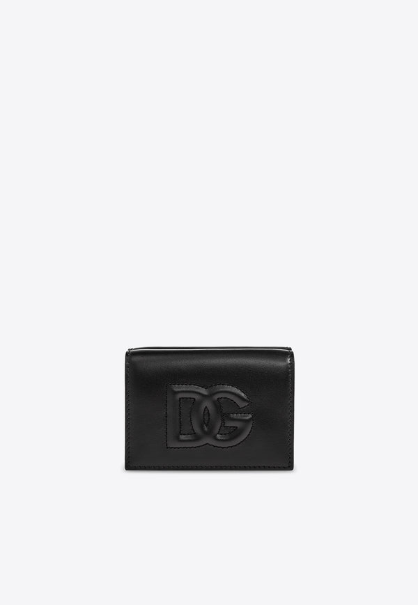 Dolce 
Gabbana Embossed DG Logo Folded Wallet Black BI3276 AG081-80999