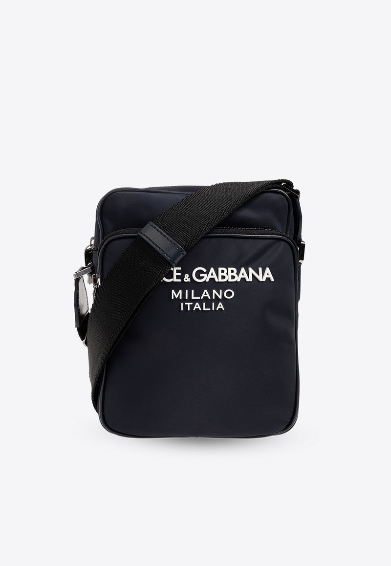 Dolce 
Gabbana Logo Print Nylon Messenger Bags Navy BM2294 AG182-8C653