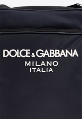 Dolce 
Gabbana Logo Print Nylon Messenger Bags Navy BM2294 AG182-8C653