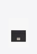 Dolce 
Gabbana Logo Plaque Grained Leather Cardholder Black BP0330 AG219-80999