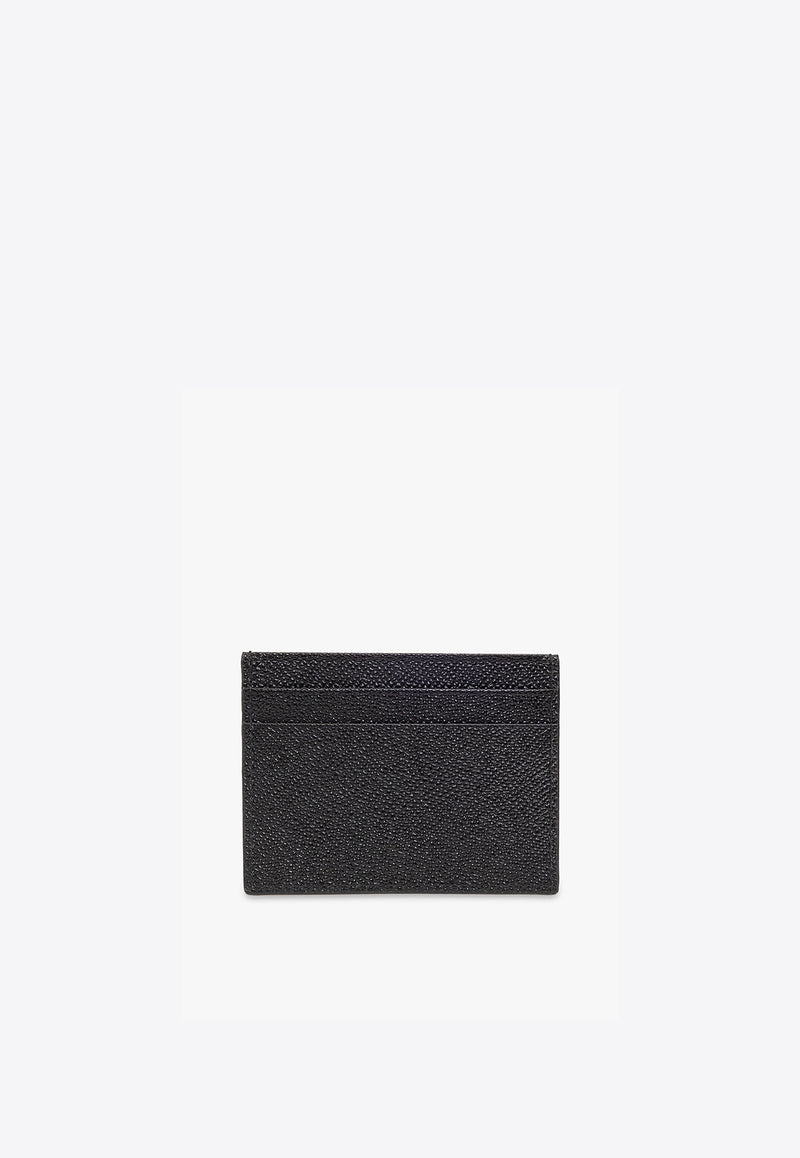 Dolce 
Gabbana Logo Plaque Grained Leather Cardholder Black BP0330 AG219-80999