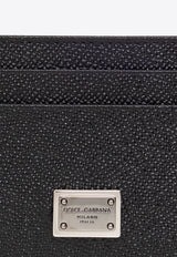 Dolce 
Gabbana Logo Plaque Grained Leather Cardholder Black BP0330 AG219-80999