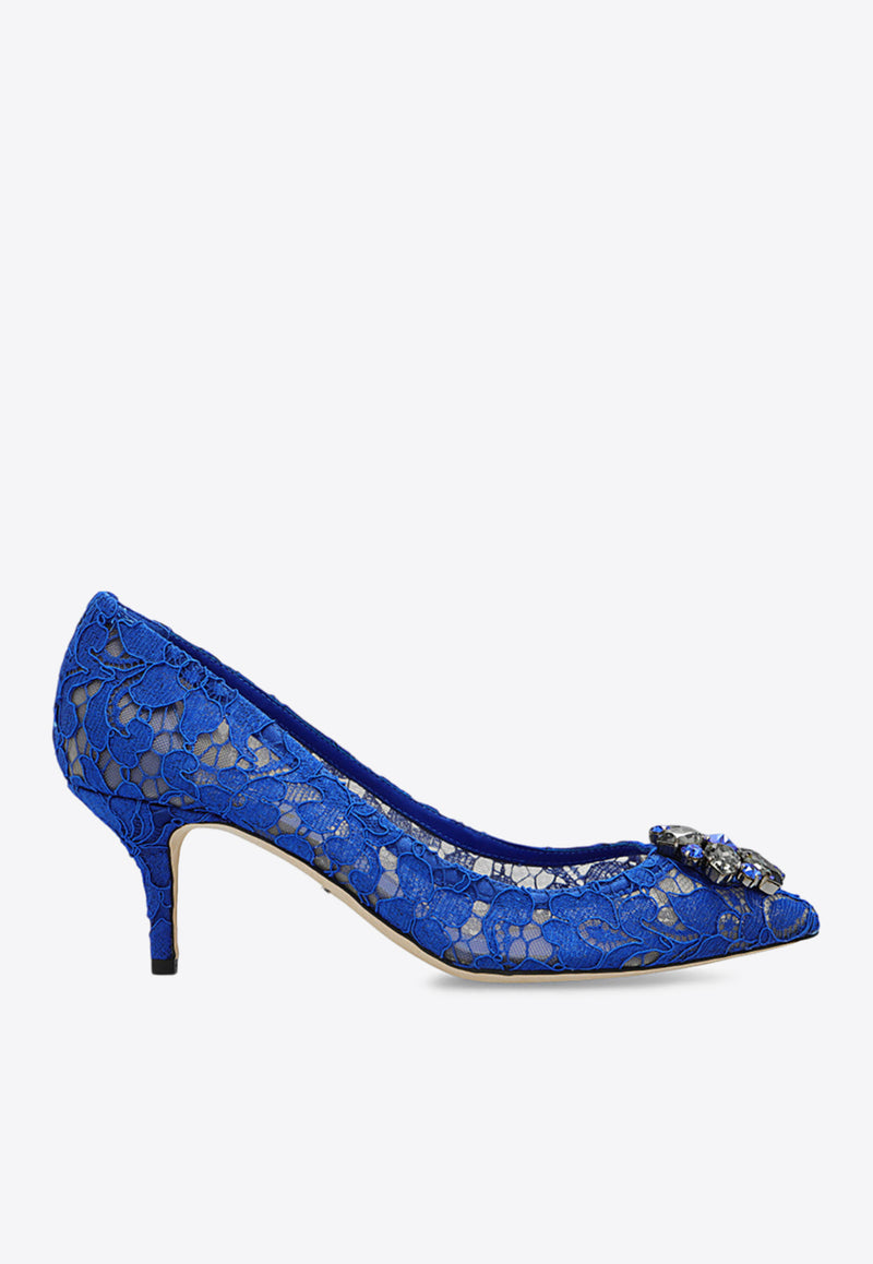 Dolce 
Gabbana Bellucci 60 Guipure Lace Pumps Blue CD0066 AL198-80650