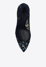 Dolce 
Gabbana Bellucci 90 Guipure Lace Pumps Navy CD0101 AL198-80652