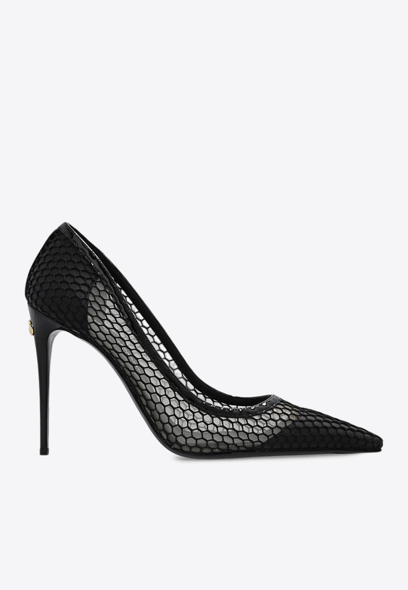 Dolce 
Gabbana 110 Openwork Mesh Pumps Black CD1767 AG883-8B956