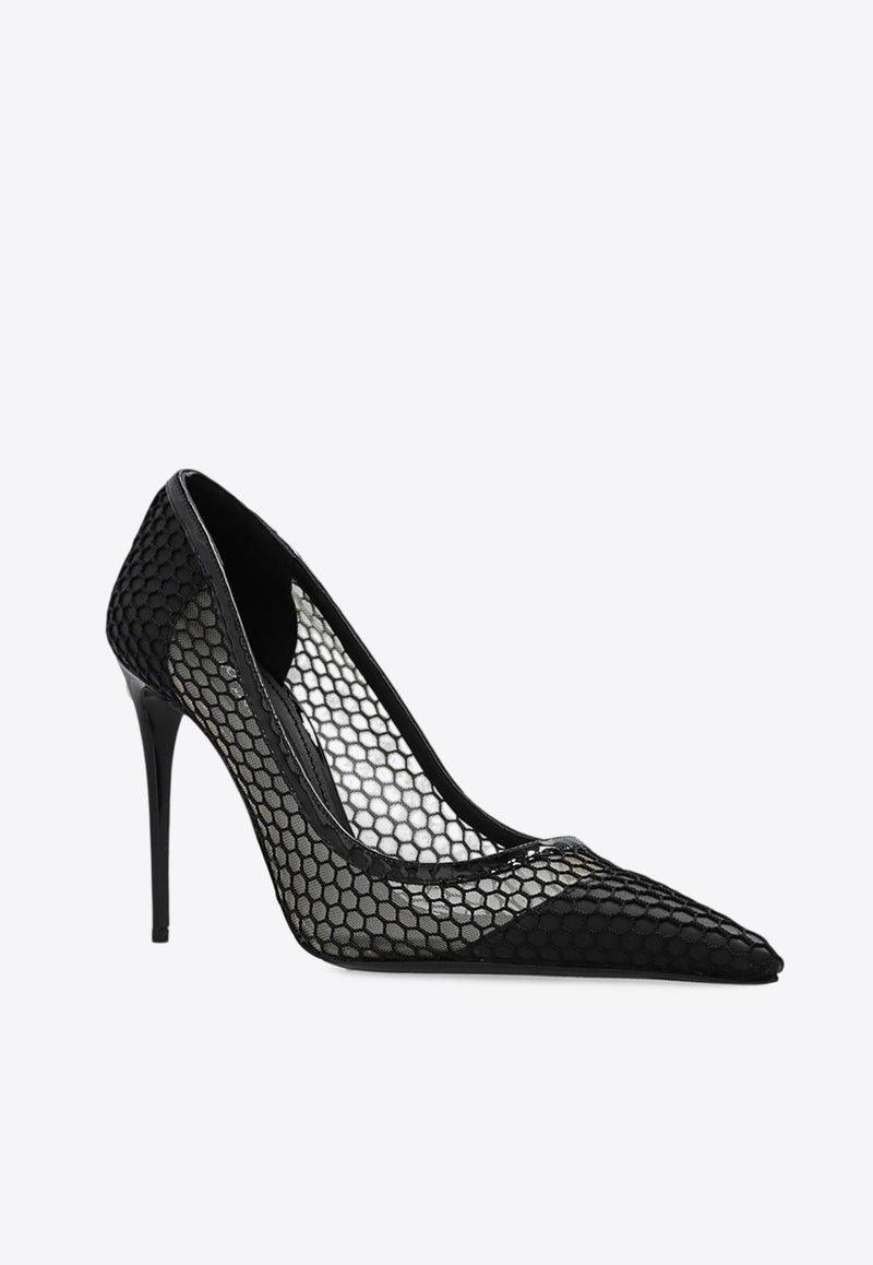 Dolce 
Gabbana 110 Openwork Mesh Pumps Black CD1767 AG883-8B956