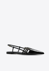 Dolce 
Gabbana Lollo Slingback Flats in Patent Leather Black CG0719 A1471-80999