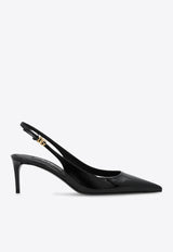 Dolce 
Gabbana Lollo 60 Slingback Pumps in Patent Leather Black CG0747 A1471-80999