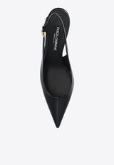 Dolce 
Gabbana Lollo 60 Slingback Pumps in Patent Leather Black CG0747 A1471-80999