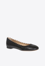 Chloé Lauren Nappa Leather Ballet Flats Black CH24160 E75-IA999