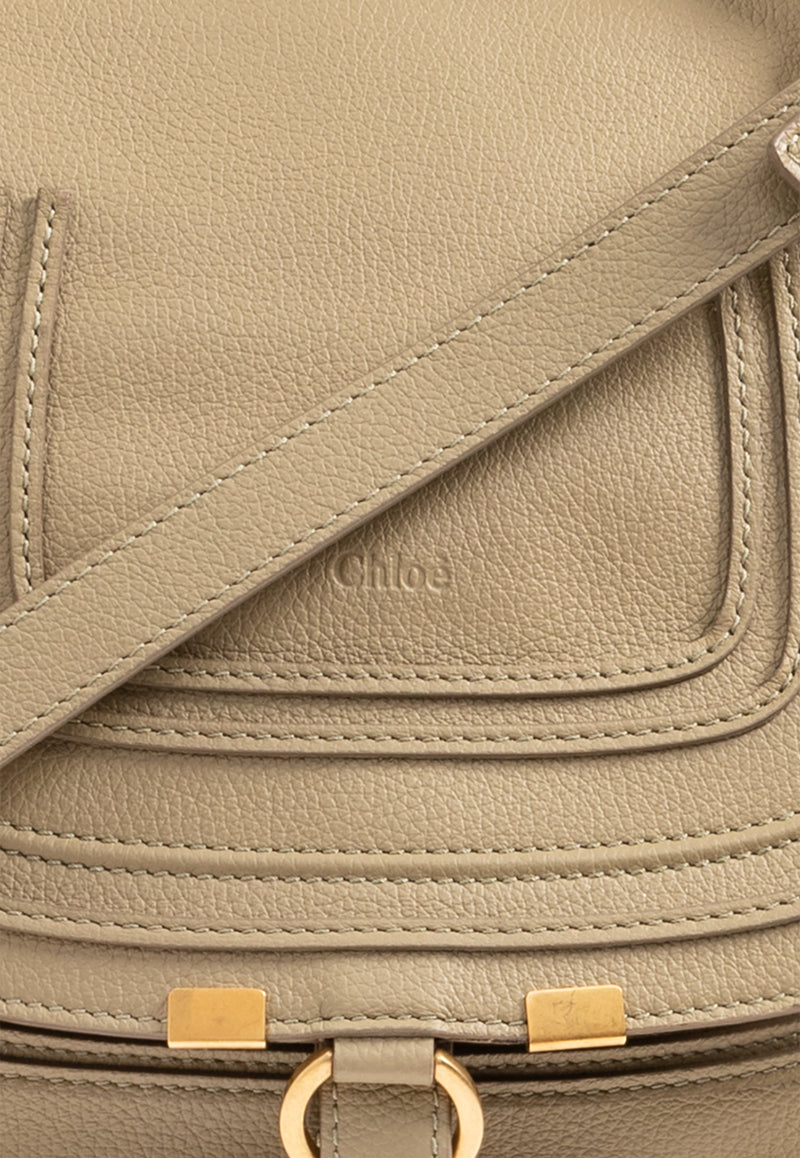 Chloé Small Marcie Leather Shoulder Bag Khaki CHC22AS628 I31-38I