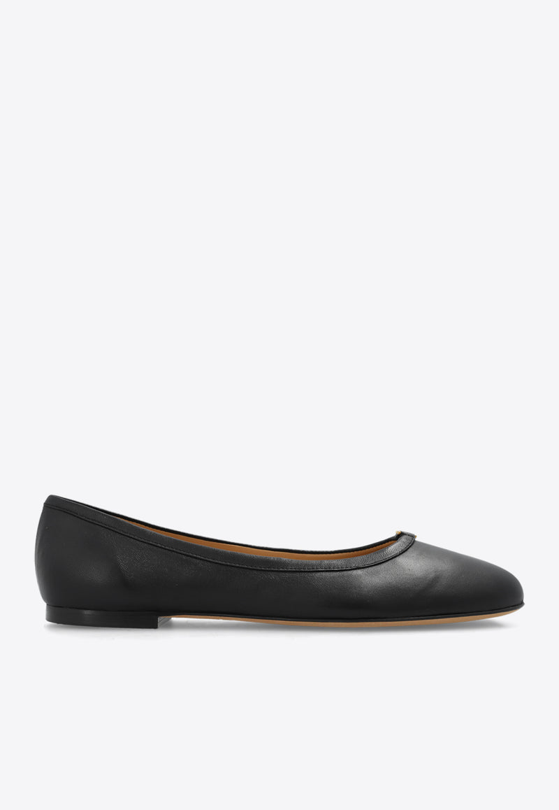 Chloé Marcie Calf Leather Ballet Flats Black CHC24S973 H7-001