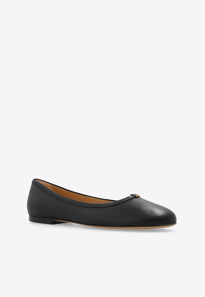 Chloé Marcie Calf Leather Ballet Flats Black CHC24S973 H7-001