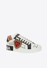 Dolce 
Gabbana Portofino Embellished Low-Top Sneakers White CK1544 AZ138-HWT77