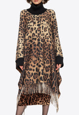 Dolce 
Gabbana Leopard Print Sleeved Poncho Brown F0W0BT GDBW2-HA93M