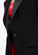 Dolce 
Gabbana Single-Breasted Wool Long Coat Black F0W1LT FU227-N0000