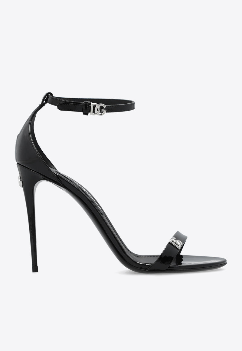 Dolce 
Gabbana Keira 105 Patent Leather Sandals Black CR1679 AP622-80999