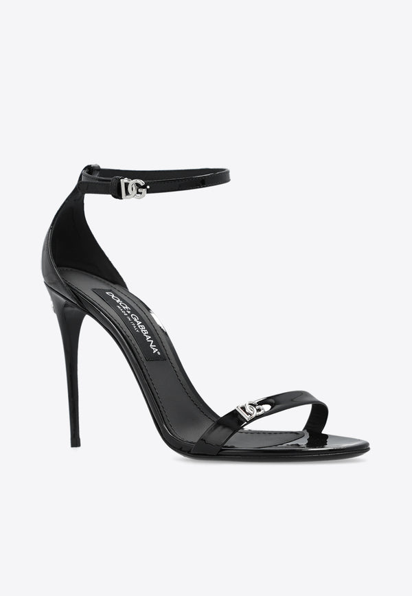 Dolce 
Gabbana Keira 105 Patent Leather Sandals Black CR1679 AP622-80999