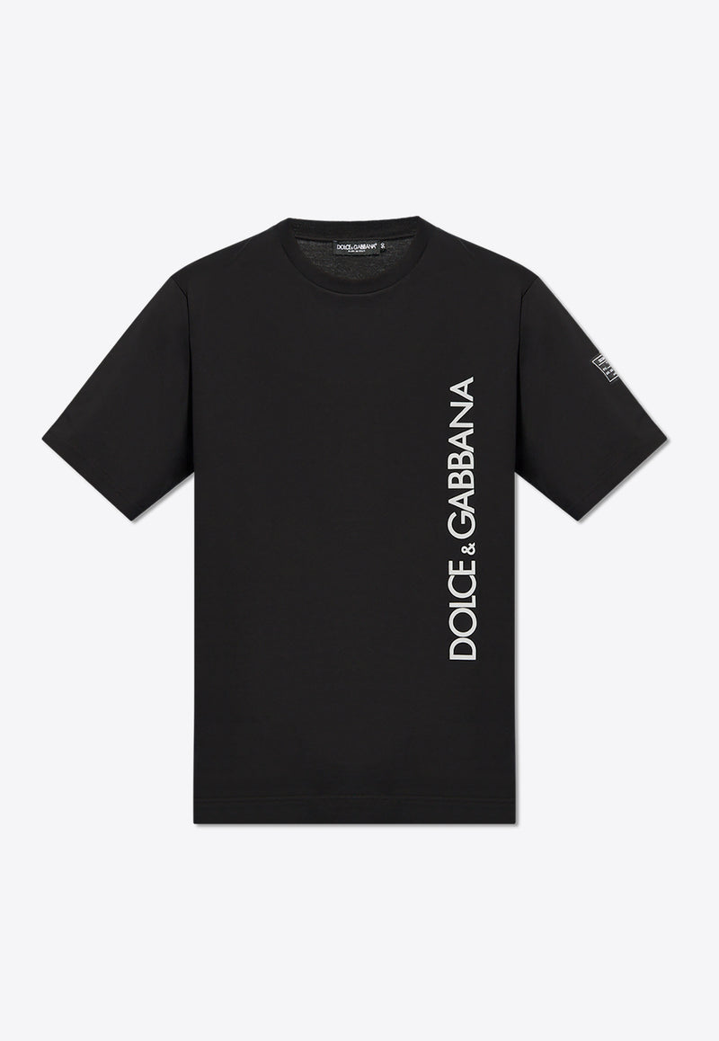 Dolce 
Gabbana Logo Print Crewneck T-shirt Black G8PN9T G7M1D-N0000