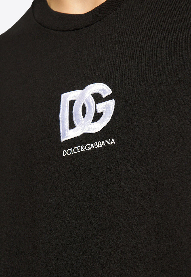 Dolce 
Gabbana DG Logo Embroidered T-shirt Black G8PN9Z G7M2F-N0000