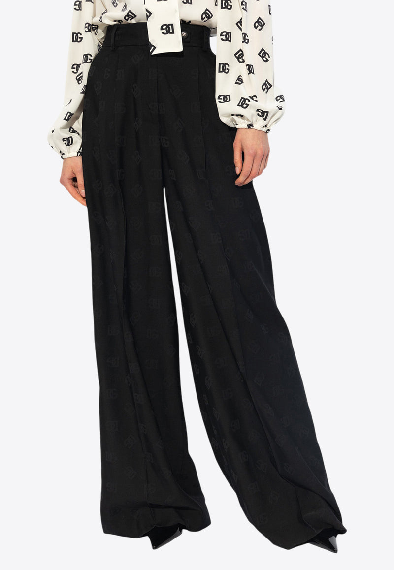 Dolce 
Gabbana Monogram Jacquard Tailored Pants Black FTCP2T FJ2CI-N0000