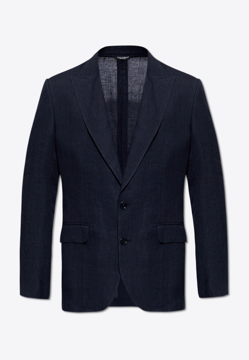 Dolce 
Gabbana Single-Breasted Buttoned Blazer Navy G2QS6T HUMHJ-S8280