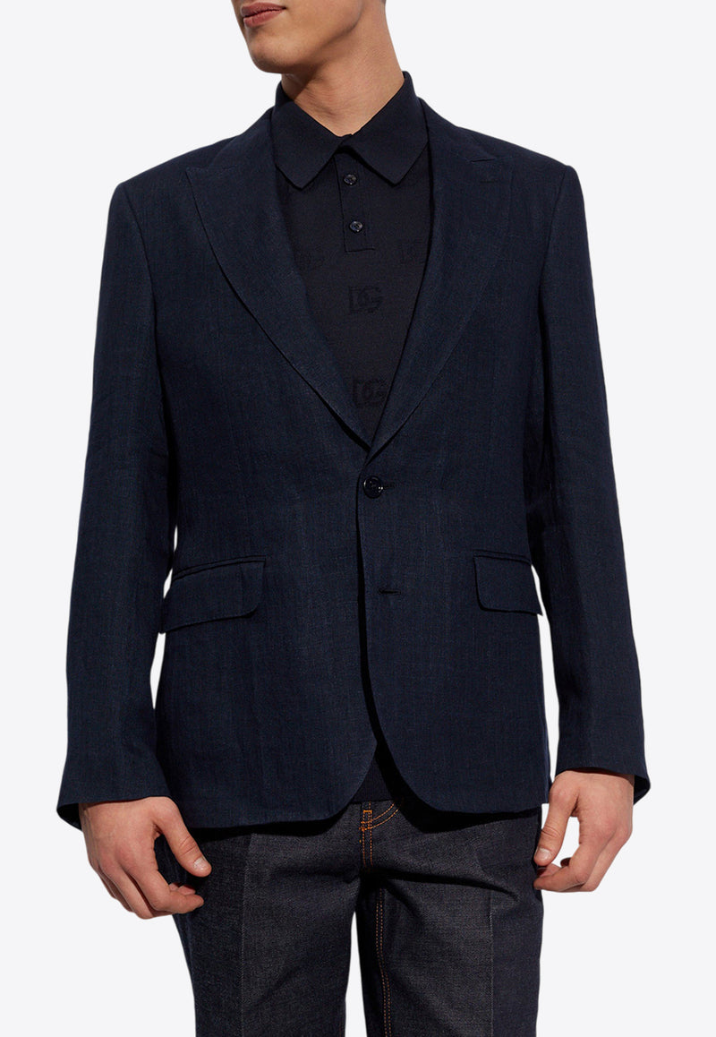 Dolce 
Gabbana Single-Breasted Buttoned Blazer Navy G2QS6T HUMHJ-S8280