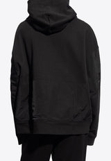 Dolce 
Gabbana DG Logo Patch Hooded Sweatshirt Black G9ARGZ G7L3P-N0000