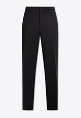 Off-White Wide-Leg Wool Tailored Pants Black OMCO024F23 FAB004-1010