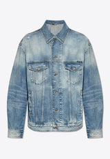 Dolce 
Gabbana Distressed Denim Jacket Blue G9NL5D G8KO4-S9001