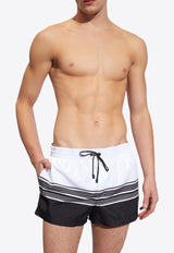 Dolce 
Gabbana Striped Swimming Shorts White KĄPIELOWE M4A06T FIM35-HAY5N