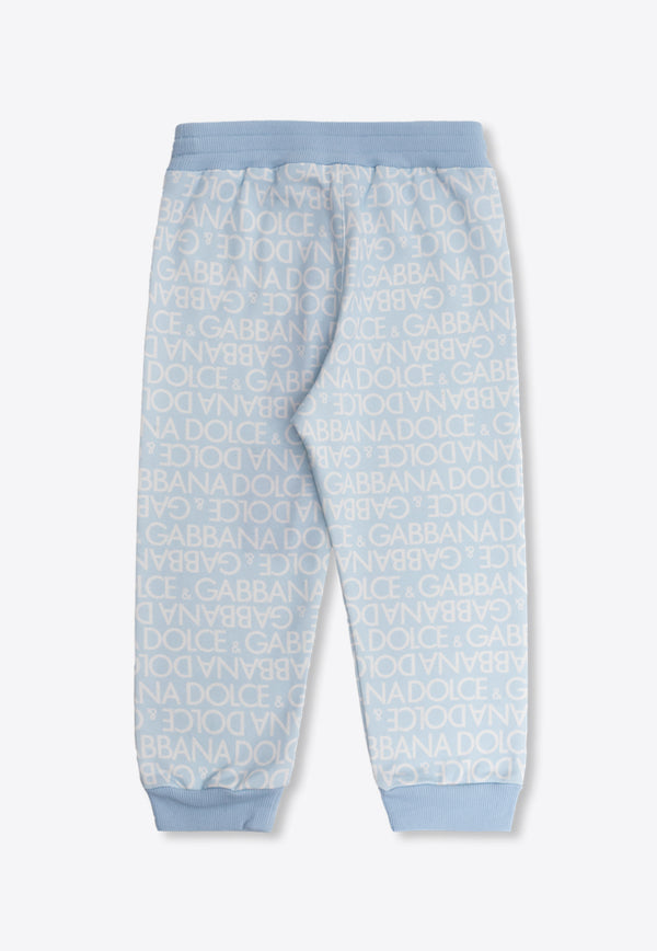 Dolce 
Gabbana Kids Baby Boys All-Over Logo Track Pants Blue L1JPIB G7KR1-HCXCA