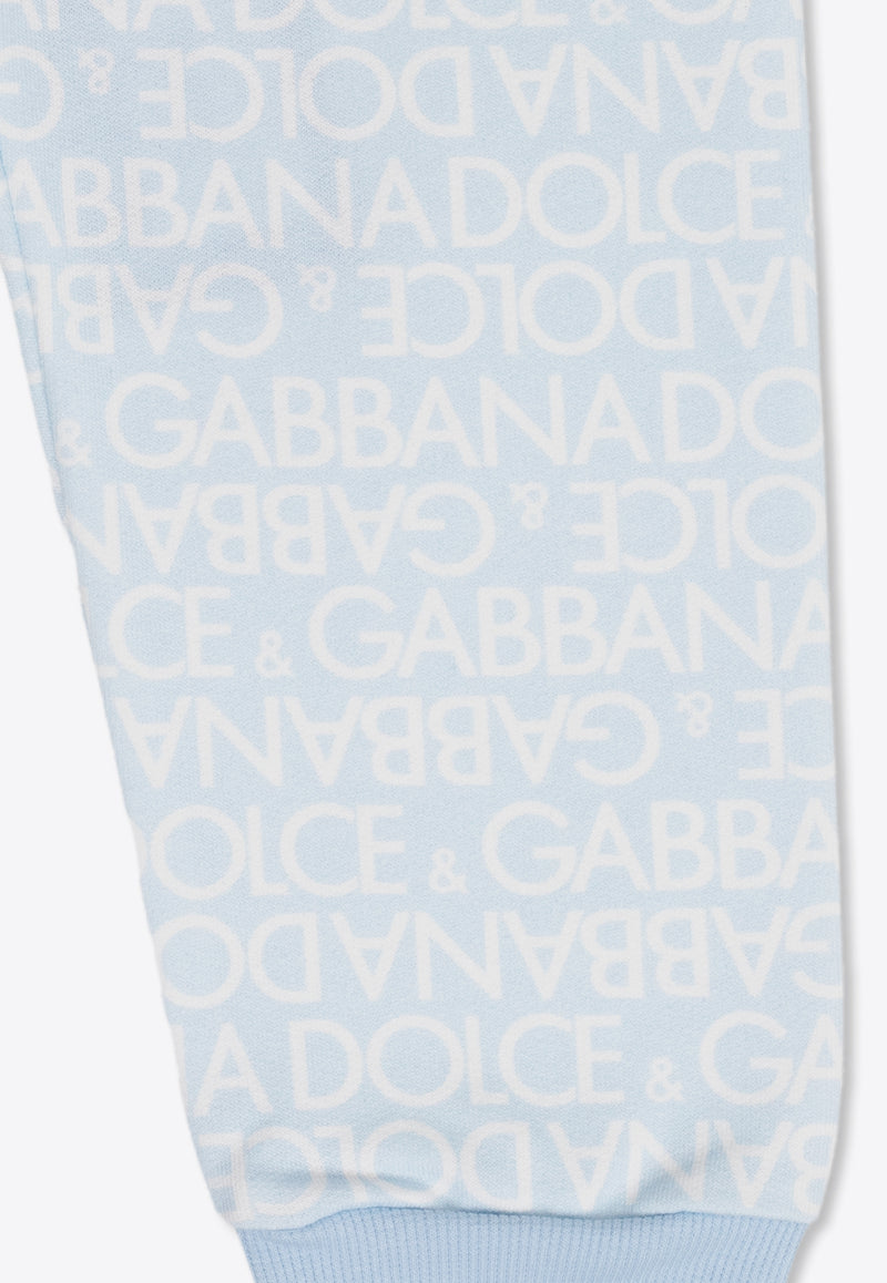 Dolce 
Gabbana Kids Baby Boys All-Over Logo Track Pants Blue L1JPIB G7KR1-HCXCA