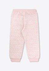 Dolce 
Gabbana Kids Baby Girls All-Over Logo Track Pants Pink L1JPIB G7KR1-HFXCA