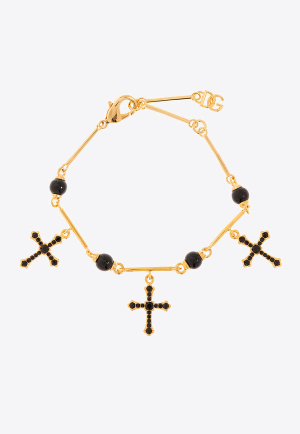 Dolce 
Gabbana Cross Pendant Bracelet Gold WBQ2D4 W1111-ZOO00