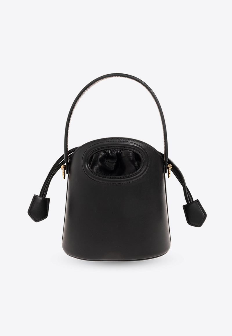 Etro Small Saturno Calf Leather Bucket Bag Black WP1E0001 AU021-N0000