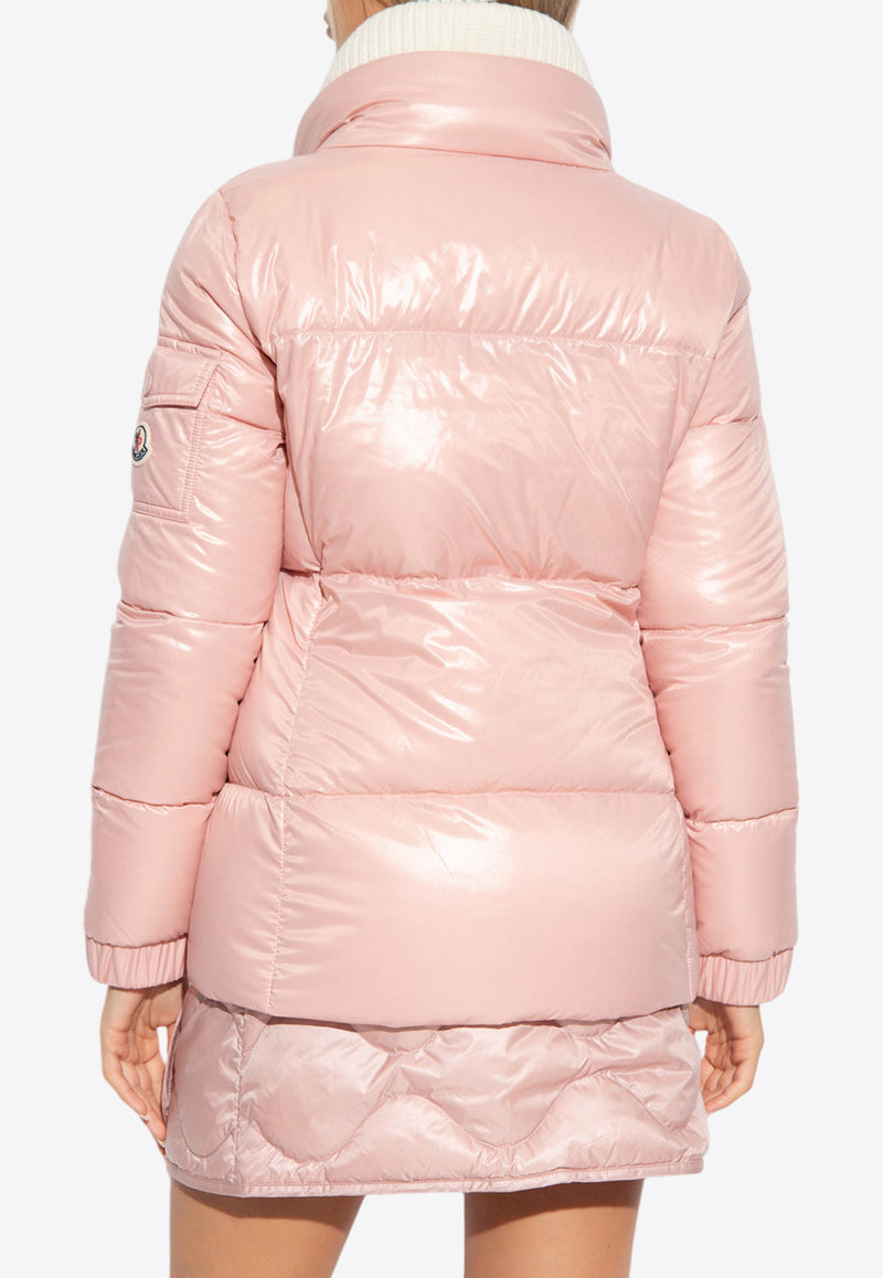 Moncler Vistule Glossy Padded Jacket Pink I20931A00123 5963V-51A