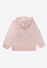 Dolce 
Gabbana Kids Girls All-Over Logo Zip-Up Hoodie Pink L1JWHM G7KR1-HFXCA