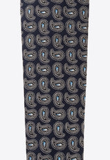 Etro Paisley Print Silk Tie Navy MASA0001 AS159-S9883