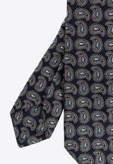 Etro Paisley Print Silk Tie Navy MASA0001 AS159-S9883